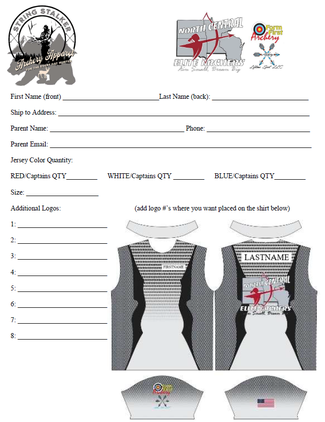 North Central Elite Archers Team Jersey NCEA