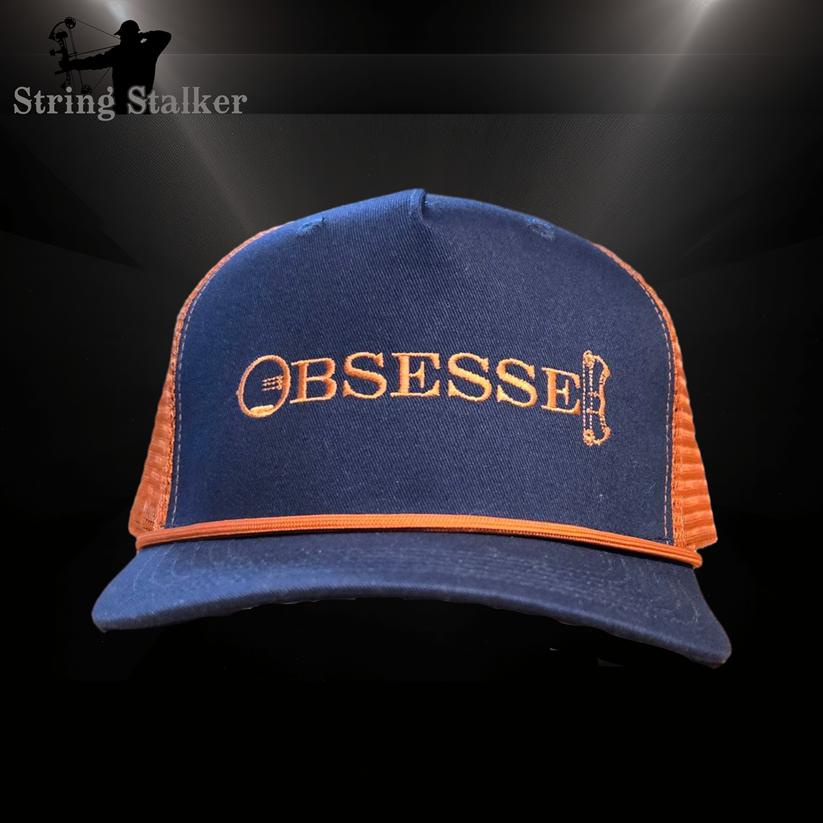 Obsessed Snapback with Rope Hat - Navy/Burnt Orange