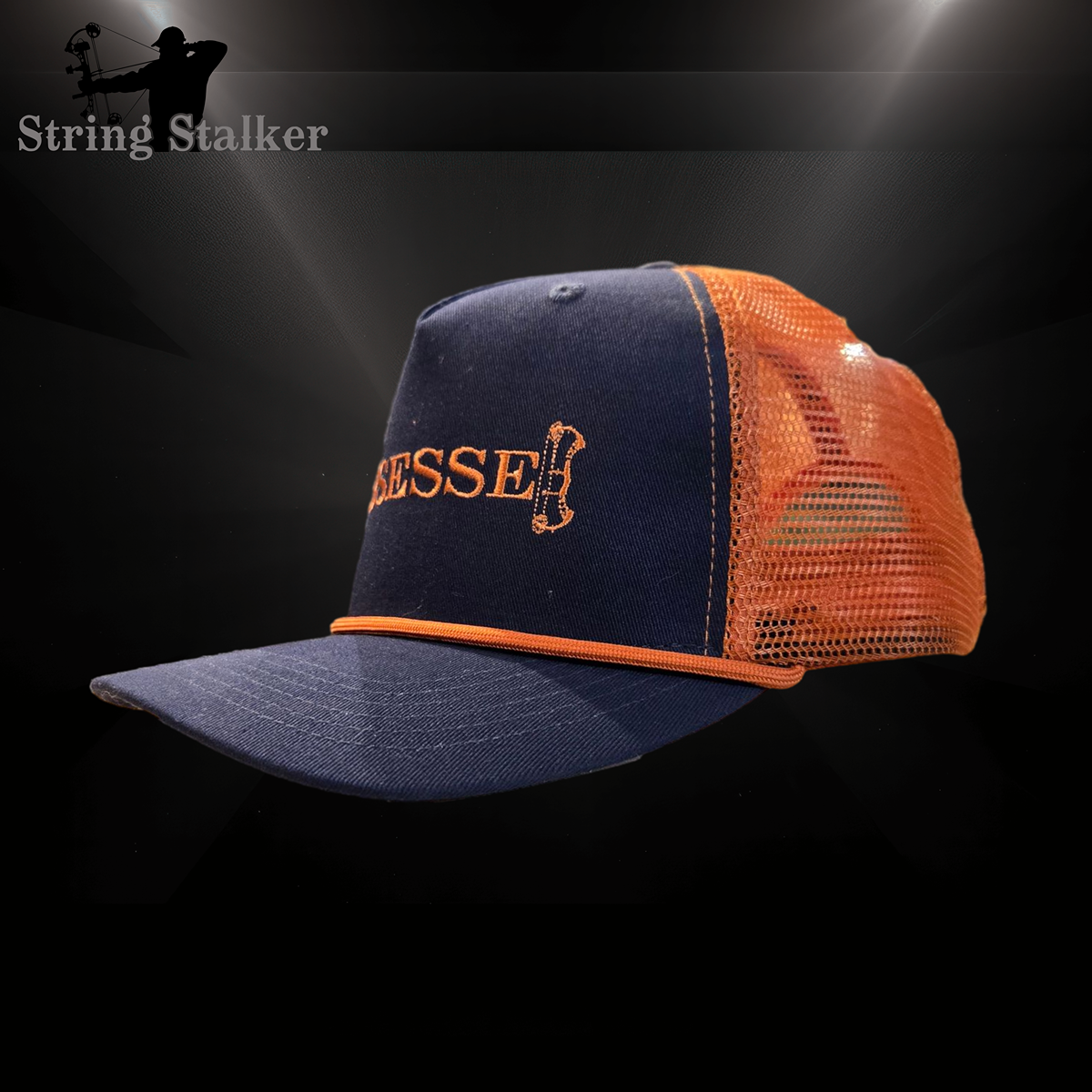 Obsessed Snapback with Rope Hat - Navy/Burnt Orange