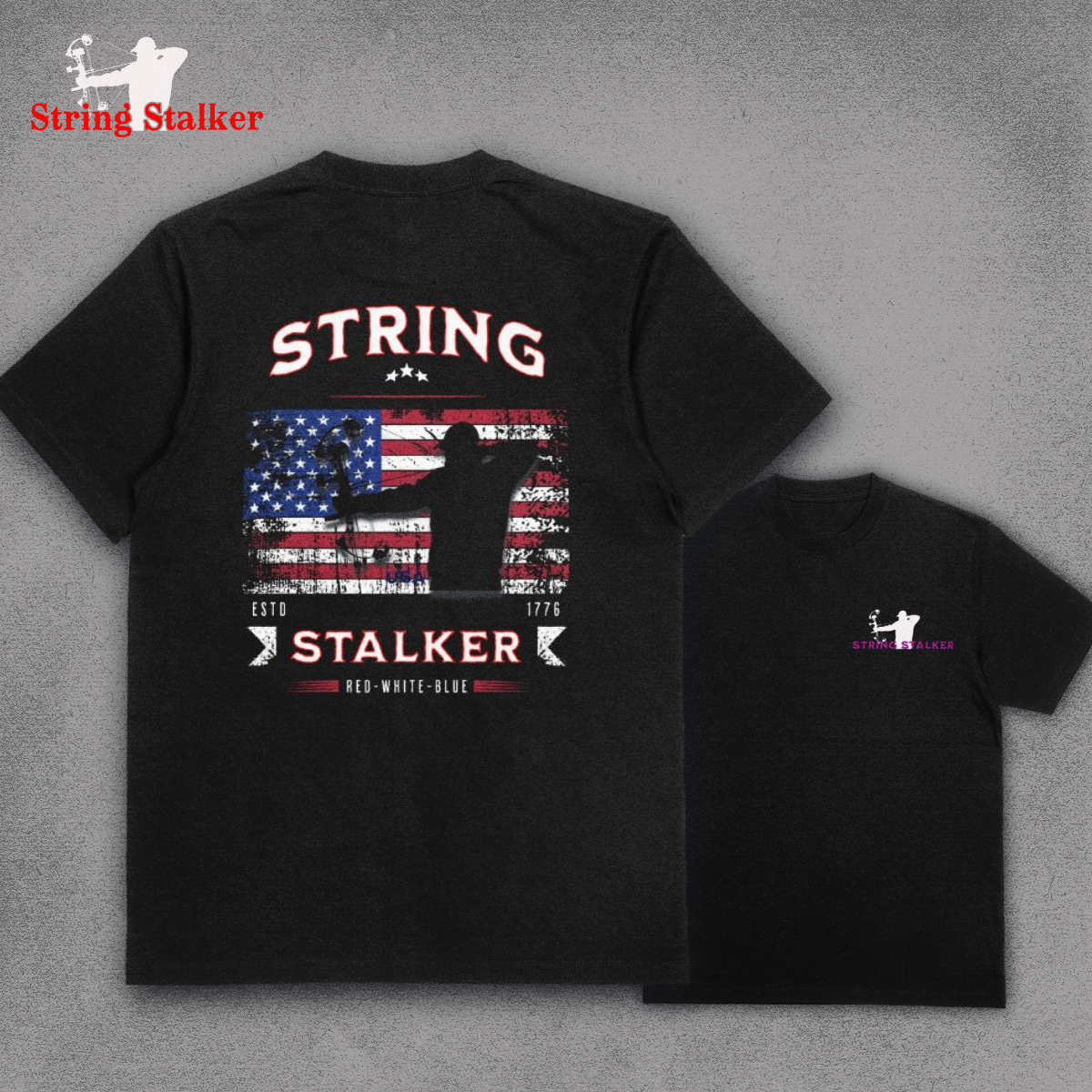String Stalker Patriot Tee - Black