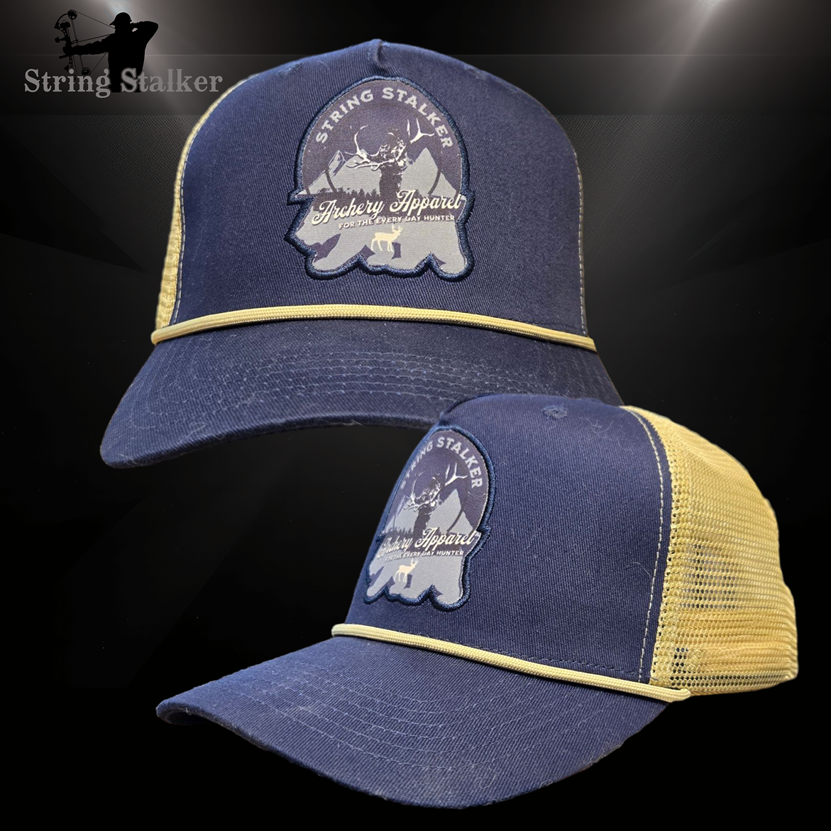 Adventure Snapback with Rope Hat - Navy/Cream