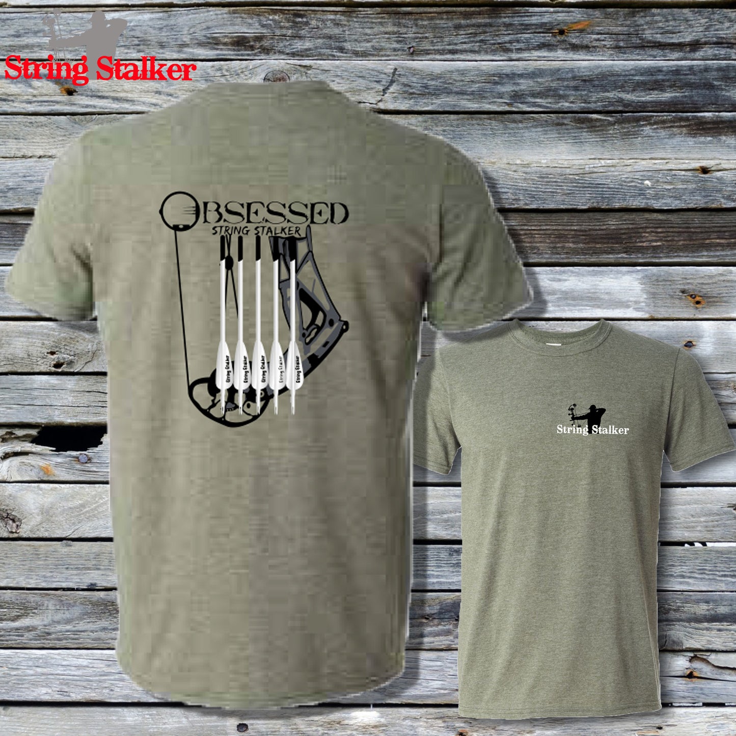 Obsessed Bow Hunter Tee - Heather Military Green