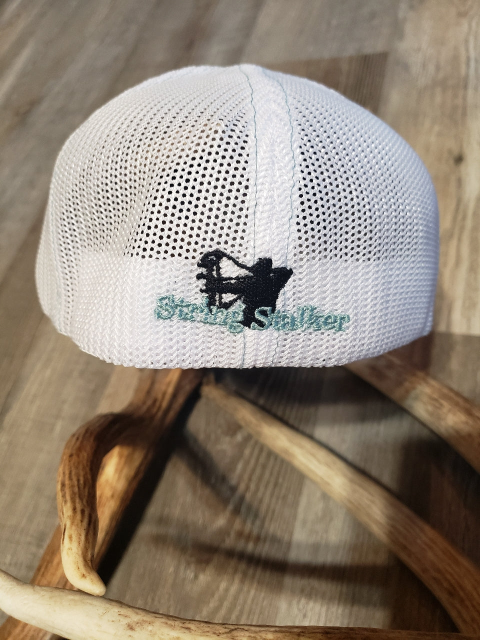 Bow Hunter Flex Fit Hat - Smoke Blue/White