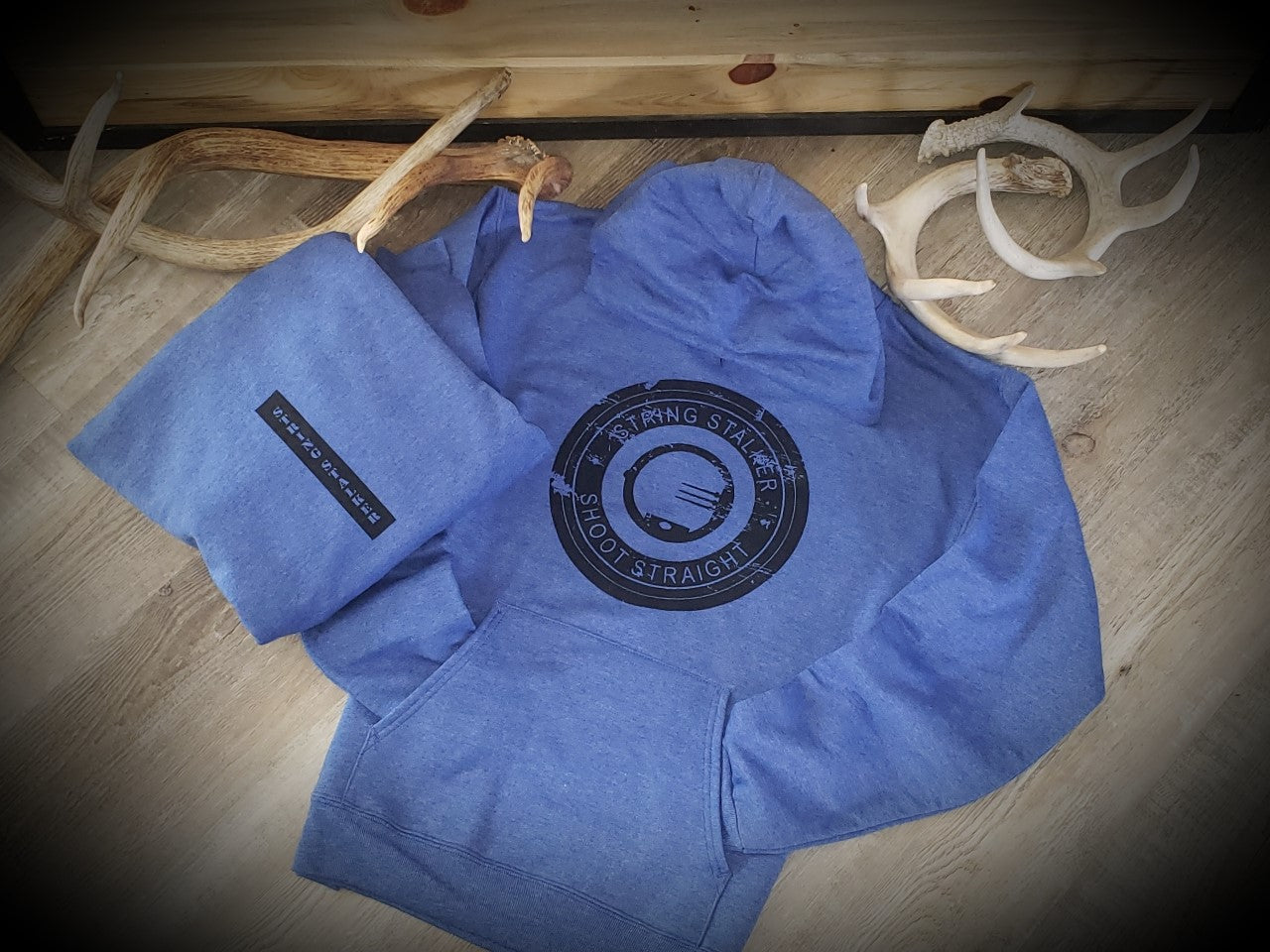 Bow Hunter Shoot Straight Hoodie - Heather Blue