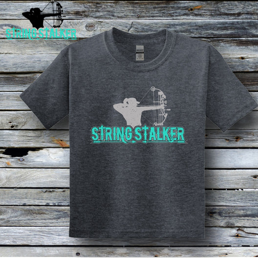 String Stalker Young Guns Girls Tee - Dark Heather