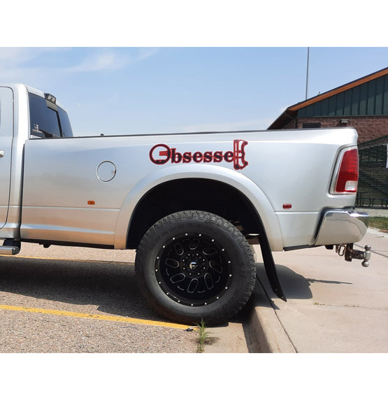 20" Wide Obsessed Black/Red Bow Hunting Decal