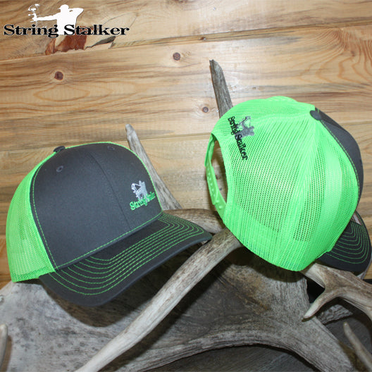 Bow Hunter Mesh Hat - Char/Neon Green