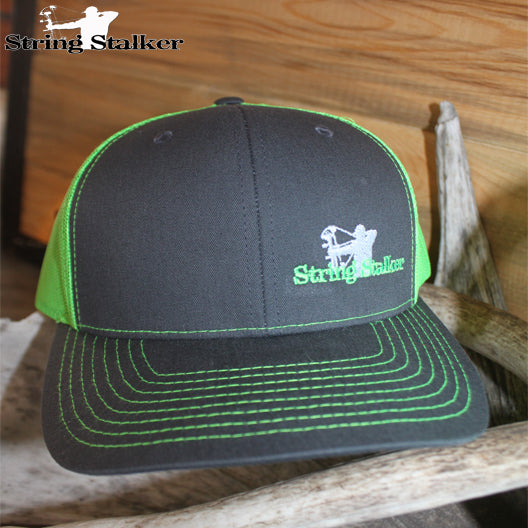 Bow Hunter Mesh Hat - Char/Neon Green