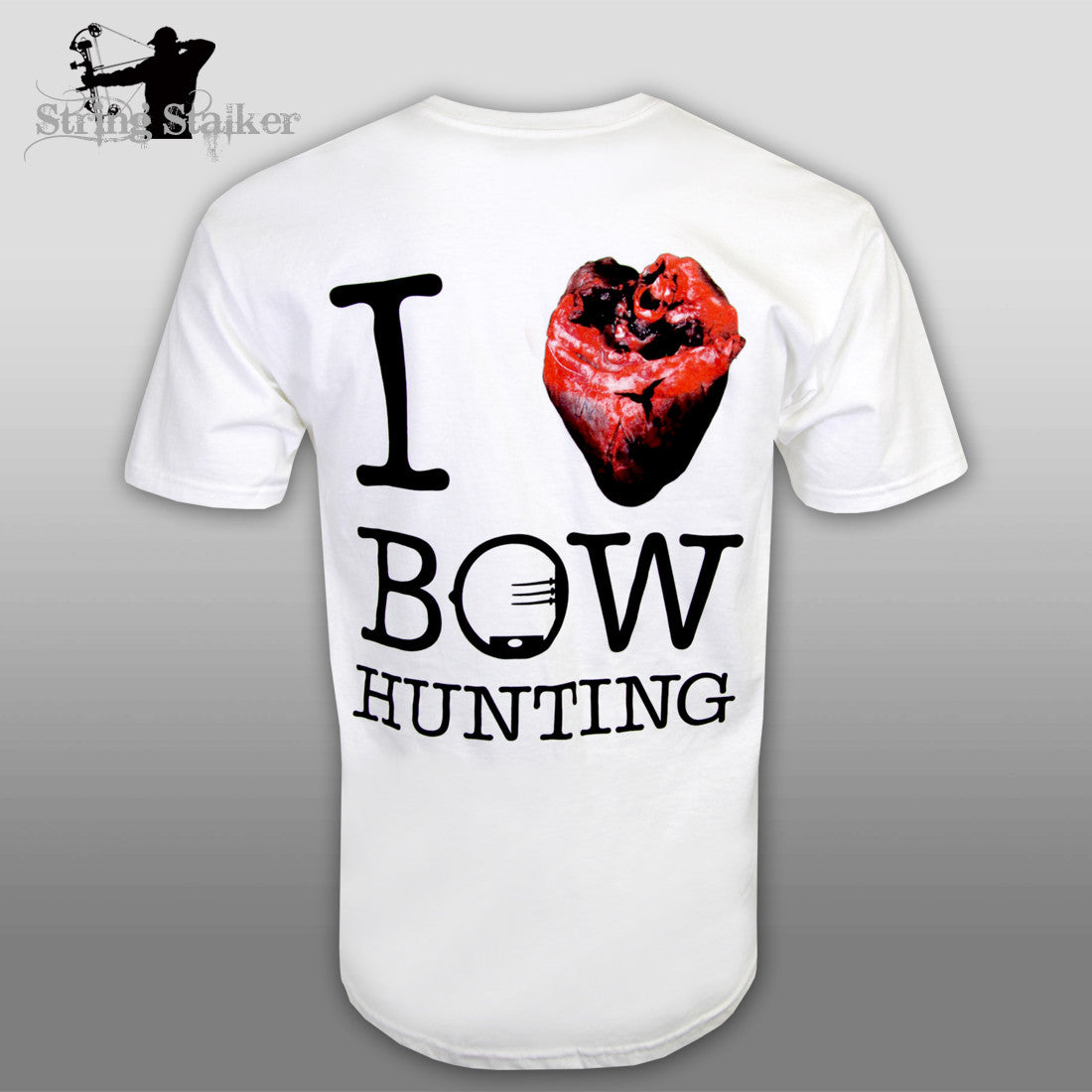 String Stalker I Love Bow Hunting TShirt - White - String Stalker