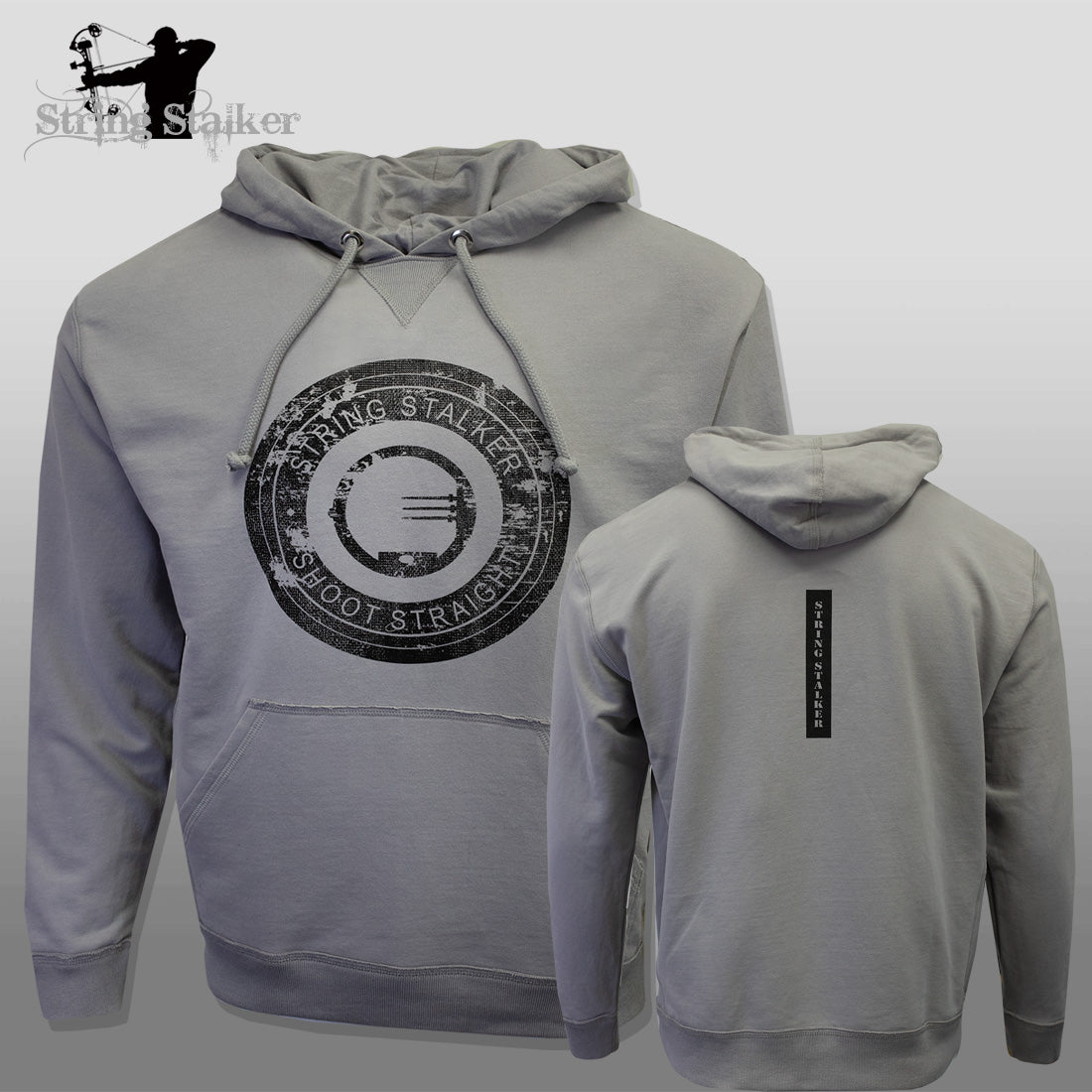 Shoot Straight Bow Hunter Lightweight Hoodie - Grey