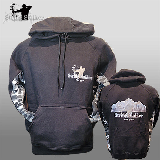 Bow Hunter Embroidered Mountain Hoodie - Blk/Camo