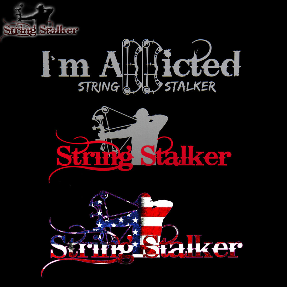 String Stalker Hunting Decals & Drinkware