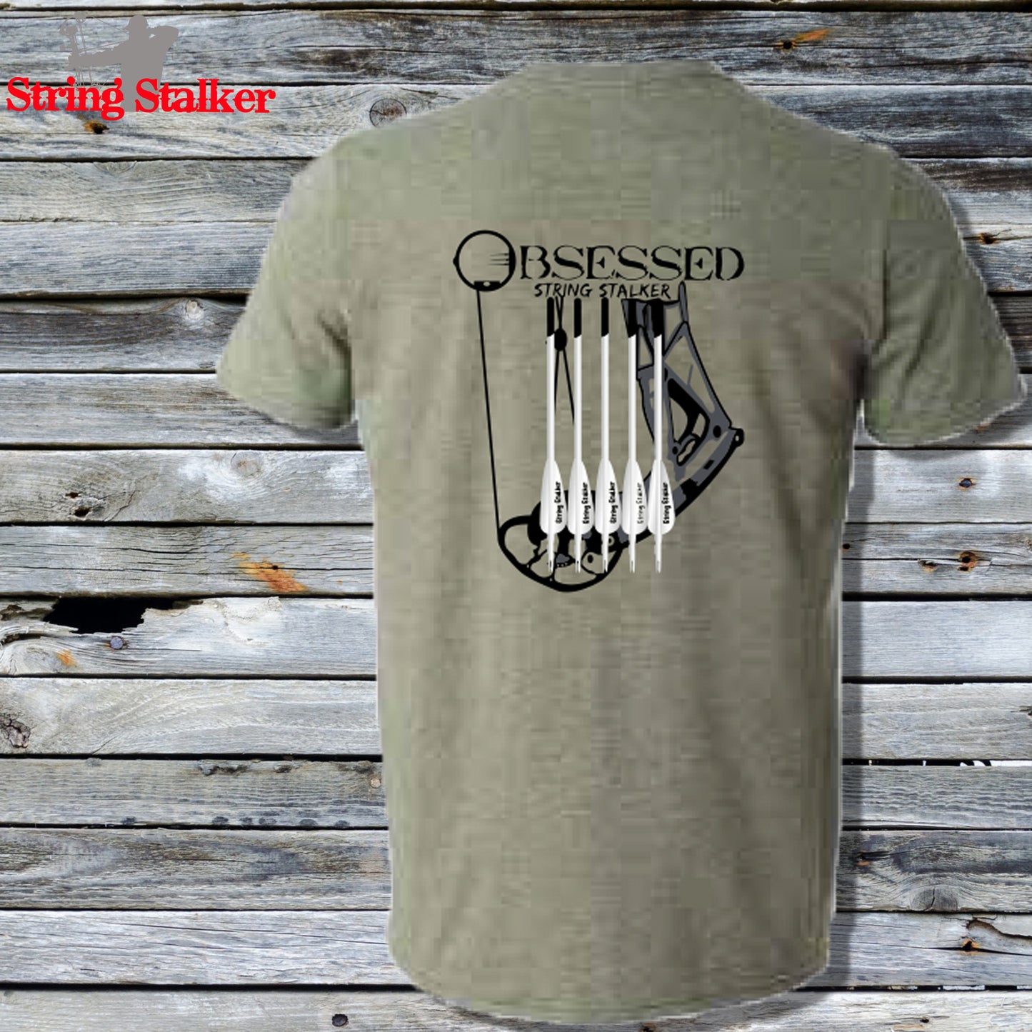 Obsessed Bow Hunter Tee - Heather Military Green