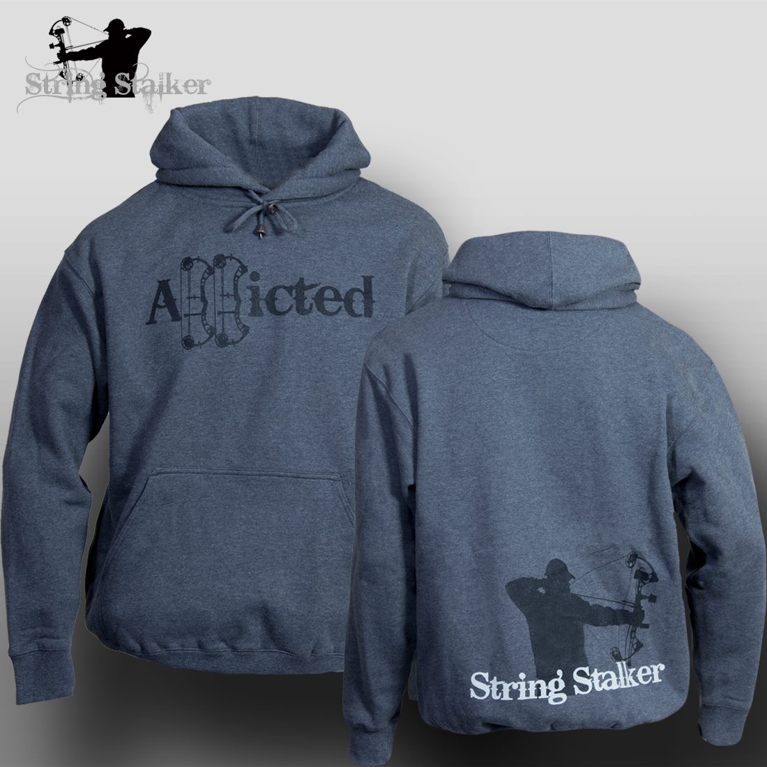 Bow Hunter Addicted Hoodie - Charcoal