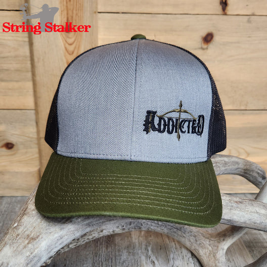 Addicted Traditional Bow Hunter Snapback Hat - Moss/Charcoal/Black ...