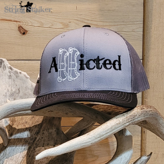 Addicted Bow Hunter Mesh Trucker Hat - Tri color Grey/Charcoal/Black