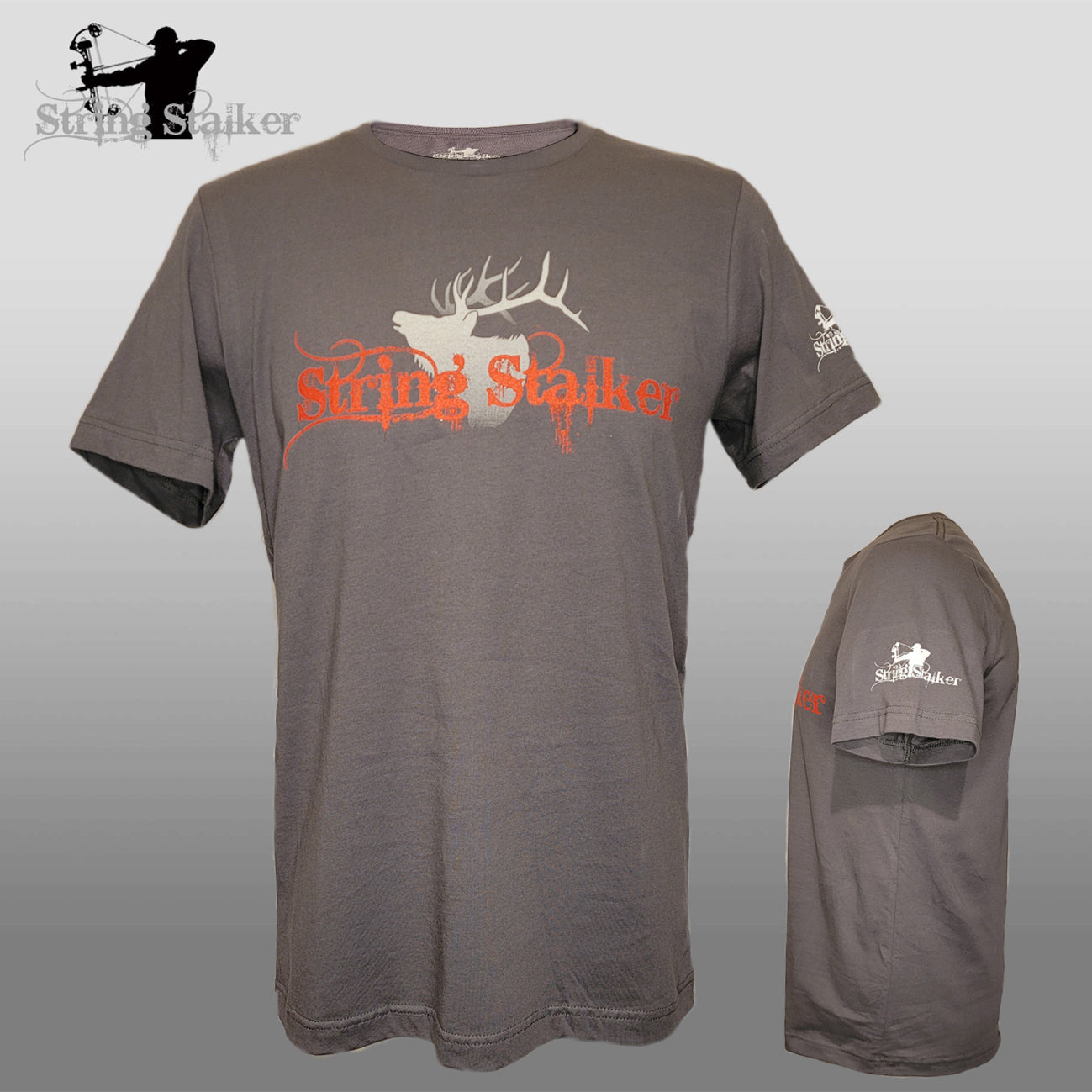 Elk Bow Hunter Tee - Asphalt