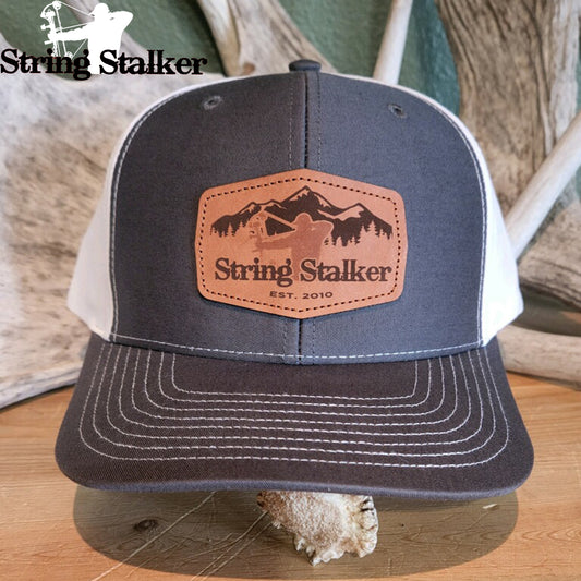 Bow Hunter Mountain Stalker Leather Patch Hat Grey/White