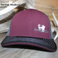 Bow Hunter Fitted Hat - Maroon/Charcoal/Black