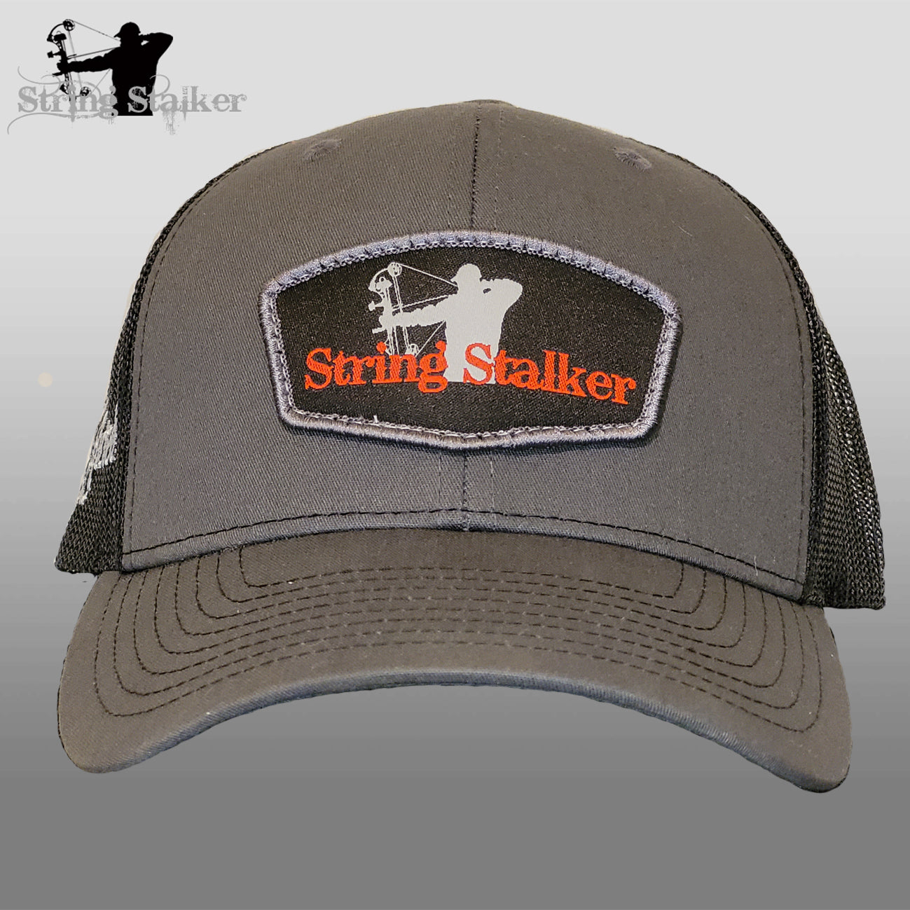 Bow Hunter Logo Patch Mesh Hat - Grey/Black