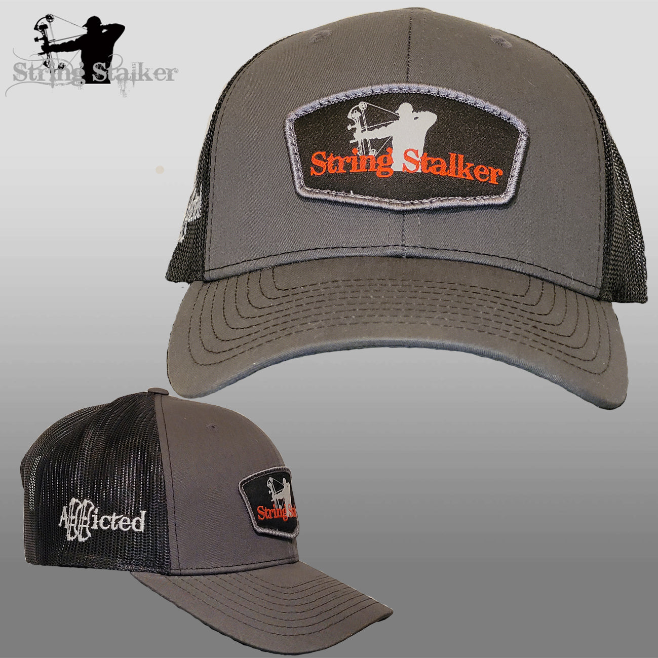 Bow Hunter Logo Patch Mesh Hat - Grey/Black