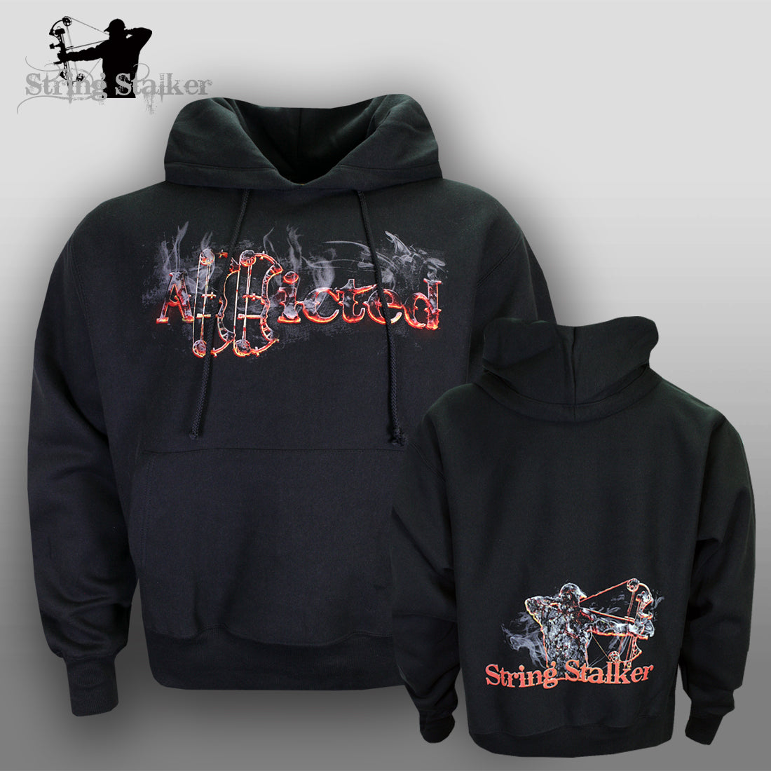 Bow Hunter Scorched Addicted Hoodie - Black – String Stalker