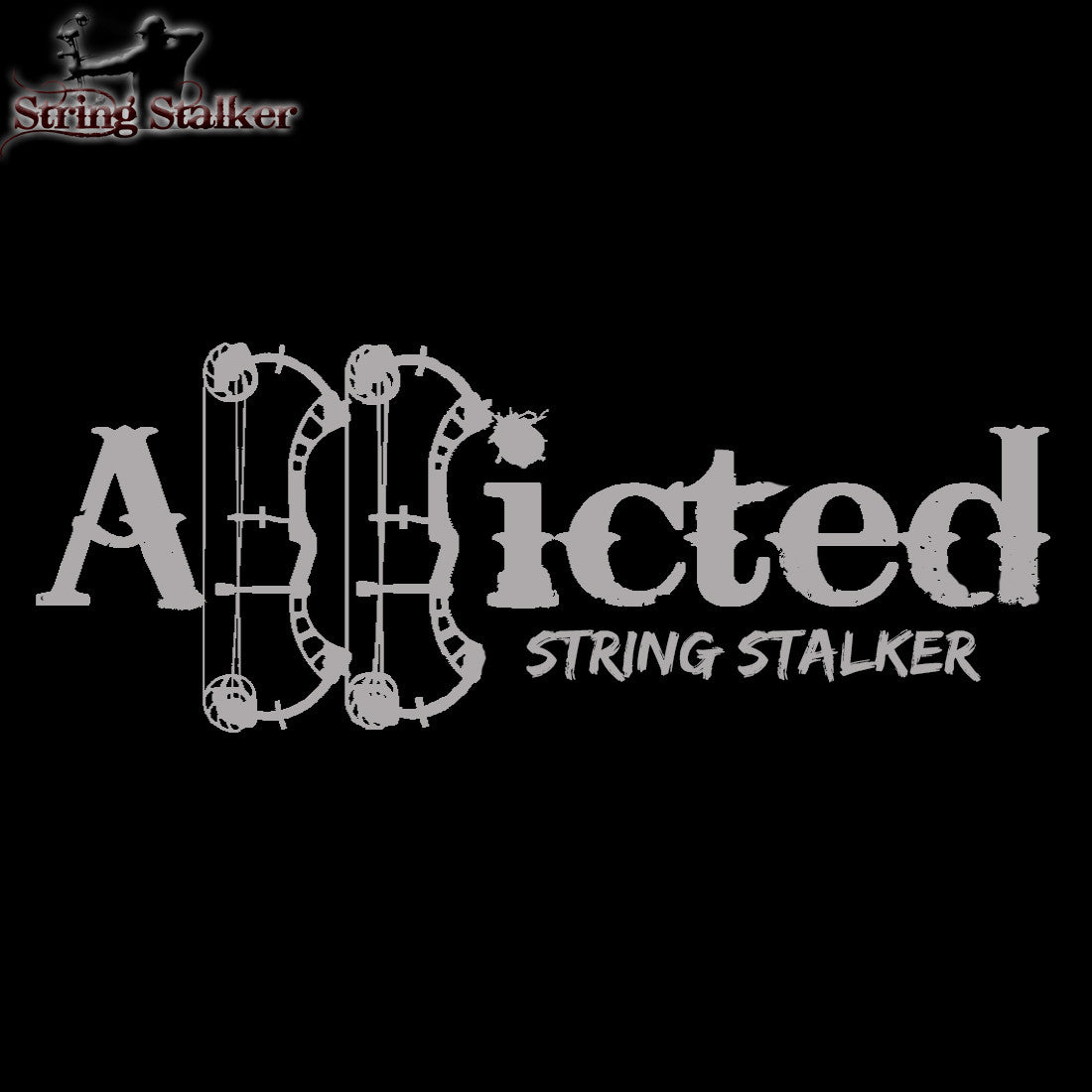30" Wide Truck String Stalker Bow Hunting Addicted Decal - String Stalker