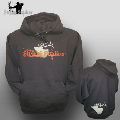 String Stalker Bow Hunter Elk Hoodie - Black