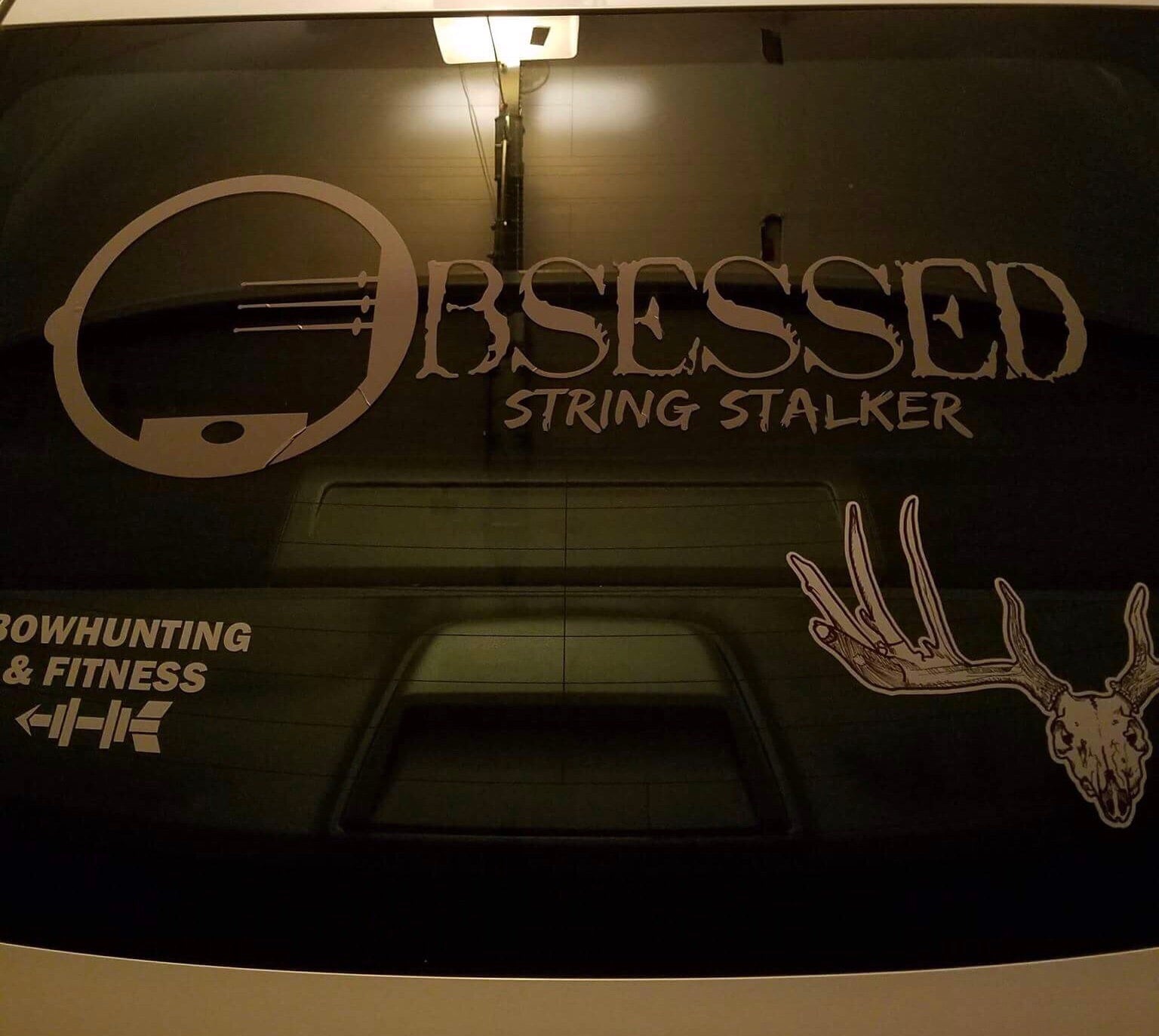 30" Wide Truck String Stalker Bow Hunting Obsessed Decal - String Stalker