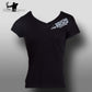 String Stalker Raised Hunting Ladies T Shirt - Black - String Stalker