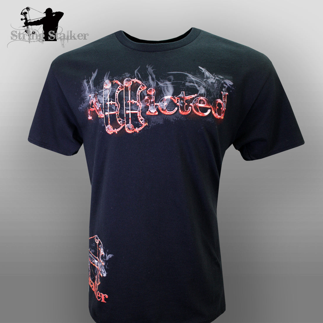 String Stalker Bow Hunter Scorched Addicted Tee - Black