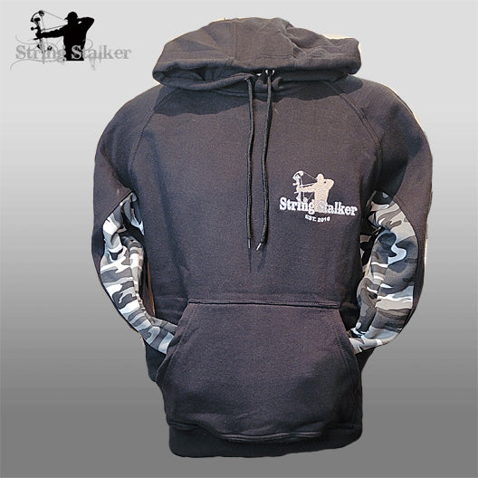 Bow Hunter Embroidered Mountain Hoodie - Blk/Camo