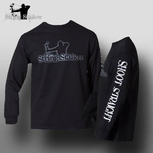 String Stalker Shoot Straight Bow Hunter Long Sleeve T Shirt - String Stalker