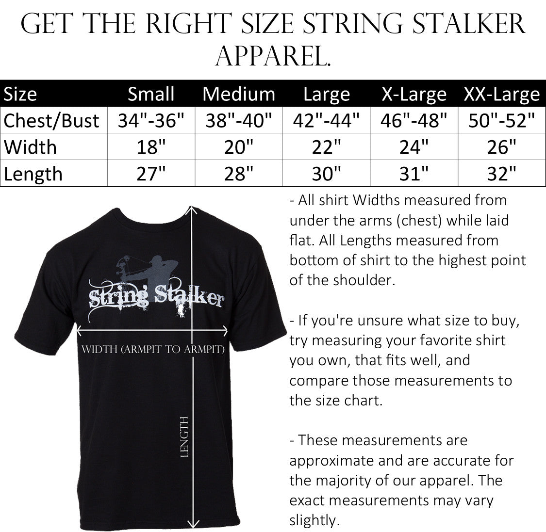 String Stalker Bow Hunter Scorched Addicted Tee - Black