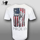 String Stalker Proud American Bow Hunter T Shirt - White - String Stalker
